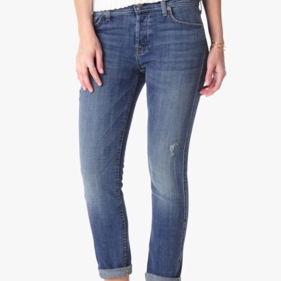 7 For All Mankind Denim - 7 FOR ALL MANKIND Josefina Skinny Boyfriend Jean